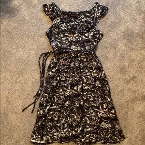 Stretch Knit Ruffle Dress